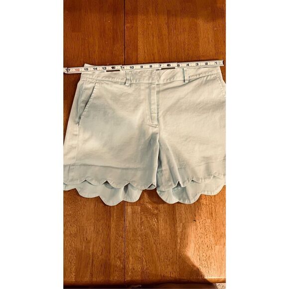 J. Mclaughlin Blue Scalloped Shorts Womens Size  4 - Picture 10 of 10